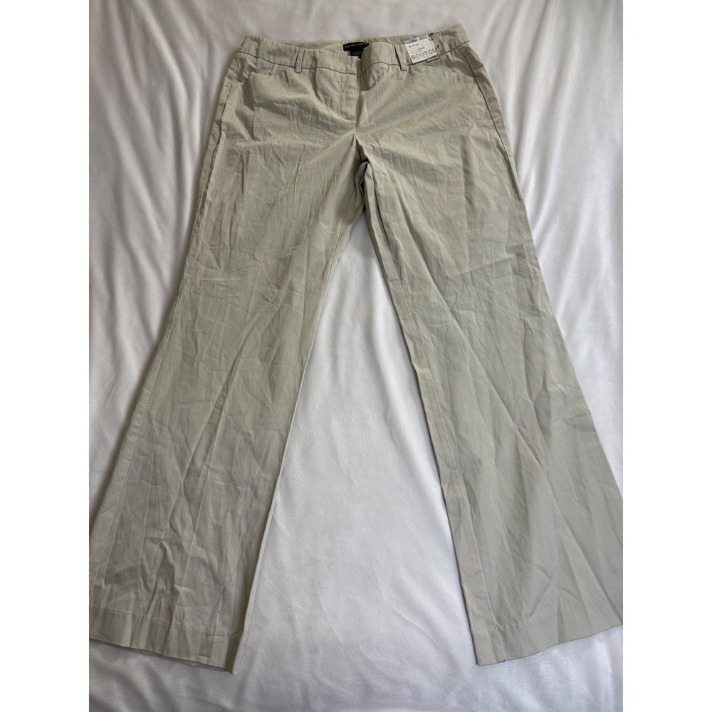 New York & Company 7th Avenue Bootcut Khaki Pants Mid Rise Beige Size 12